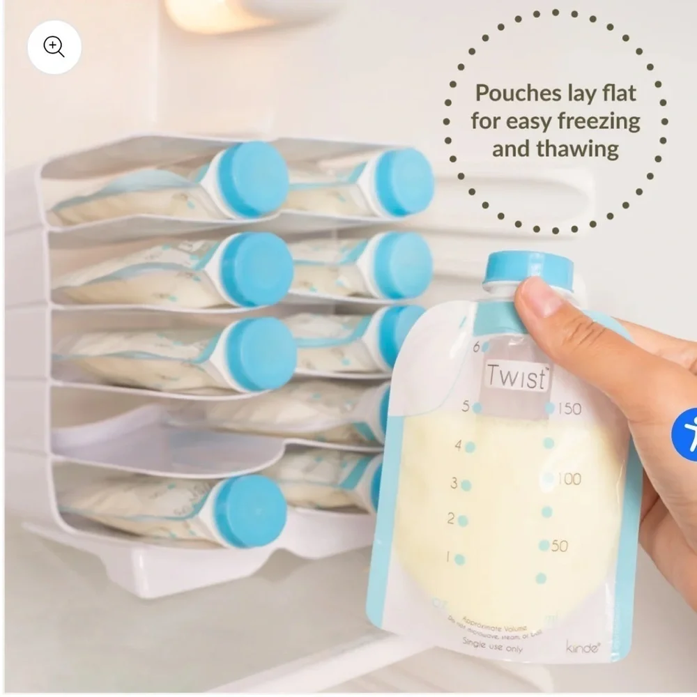 Kiinde Keeper 5-Slot Breast Milk Storage Organizer white baby